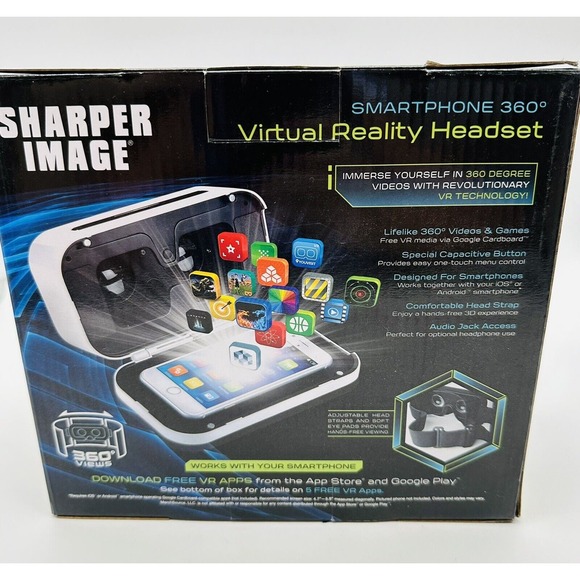 New Virtual Reality Headset Sharper Image Smartphone 360 Degree Views - Picture 3 of 6
